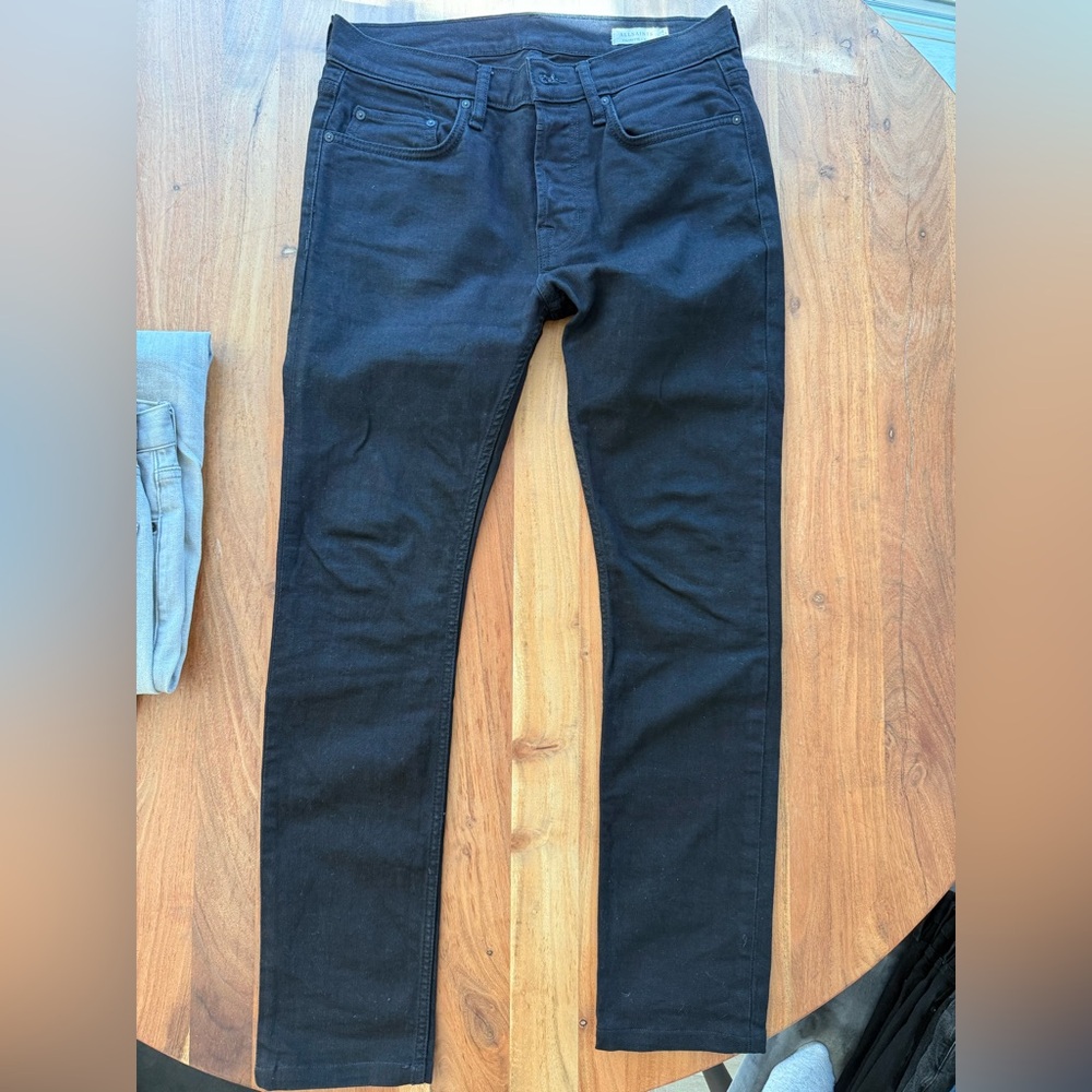 Black All Saints Cigarette style Jeans